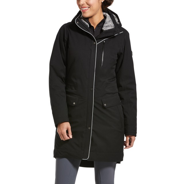 Ariat Womens Tempest Waterproof Insulated Parka (Black/Grey)