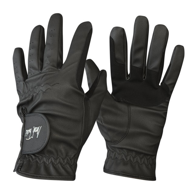 Mark Todd Adults Synthetic Riding Gloves (Black)