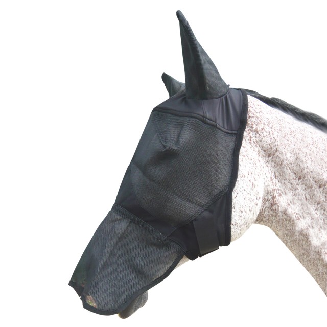Mark Todd Full Face Fly Mask With Ears (Black)