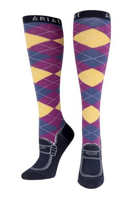 Ariat Argyle Loafer Knee High Socks