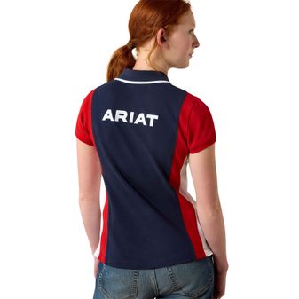 Ariat Youth Taryn Short Sleeve Polo (Team Navy/Red) alternative