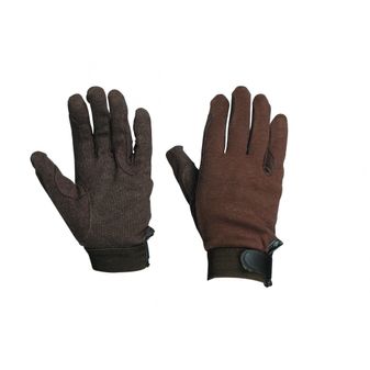 Dublin Adult's Track Riding Gloves (Brown)