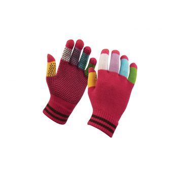 Dublin Child's Magic Pimple Grip Riding Gloves (Pink Multi)