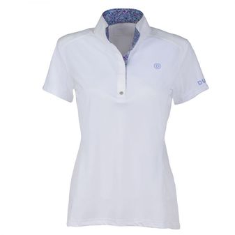 Dublin Ladies Andrea Short Sleeve Competition Printed Inner Collar Shirt (White/Lavender) alternative