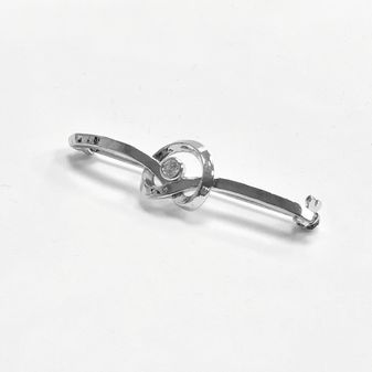 Equetech Twirl Crystal Stock Pin (Silver)