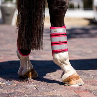 Equilibrium Tri-Zone Brushing Boots - NEW (Fluorescent Pink) alternative