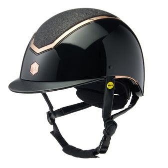 EQx Kylo Riding Helmet Standard Peak (Black Gloss/Rose Gold) MIPS