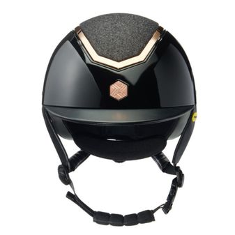 EQx Kylo Riding Helmet Standard Peak (Black Gloss/Rose Gold) MIPS alternative