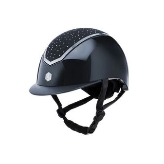 EQx Kylo Riding Helmet Standard Peak (Navy Gloss Crystal/Silver)