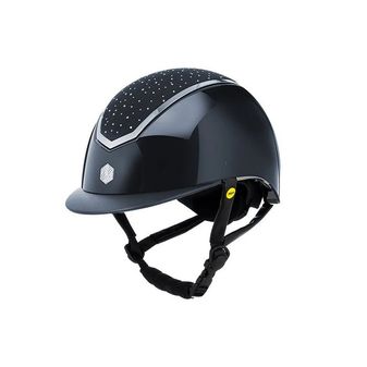 EQx Kylo Riding Helmet Standard Peak (Navy Gloss Crystal/Silver) MIPS