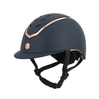 EQx Kylo Riding Helmet Standard Peak (Navy Matte/Rose Gold)