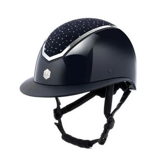 EQx Kylo Riding Helmet Wide Peak (Navy Gloss Crystal/Silver)