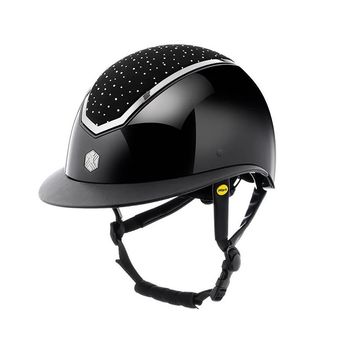 EQx Kylo Riding Helmet Wide Peak Peak (Black Gloss Crystal/Chrome) MIPS