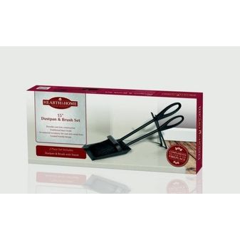 Fireside Dustpan and Brush Set (Black 15")