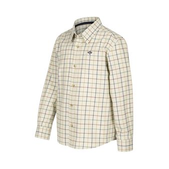 Hoggs of Fife Junior Ambassador Premier Tattersall Shirt (Ivory/Navy)