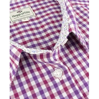 Hoggs of Fife Ladies Becky II Cotton Shirt (Violet/Cerise) alternative