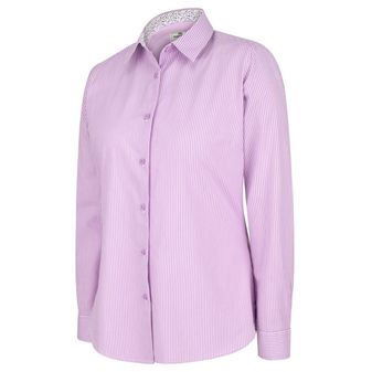 Hoggs of Fife Ladies Bonnie II Cotton Shirt (Lavender Stripe)