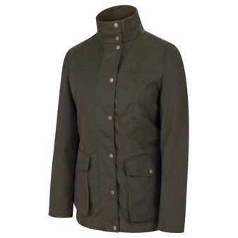 Hoggs of Fife Ladies Caledonia Wax Jacket (Antique Olive)