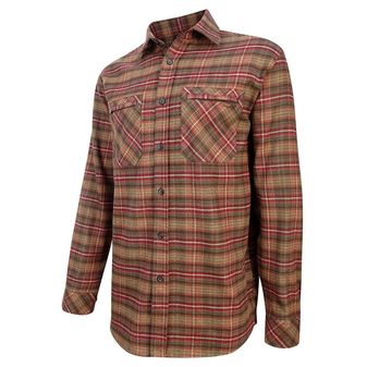 Hoggs of Fife Men's Countrysport Luxury Hunting Shirt (Rust Check)