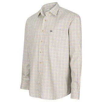Hoggs of Fife Men's Inverness Cotton Tattersall Shirt (Wine/Blue/Green)
