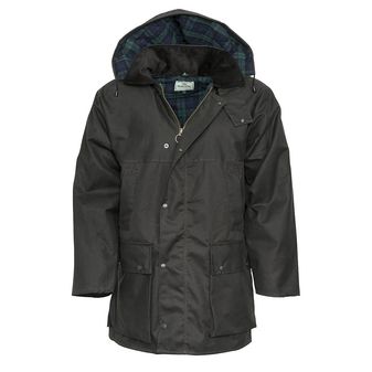 Hoggs of Fife Men's Padded Wax Jacket (Brown)
