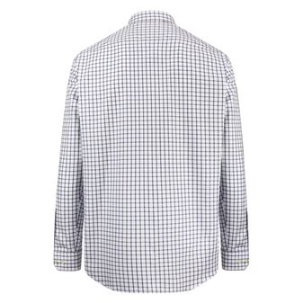 Hoggs of Fife Men's Turnberry Twill Cotton Shirt (White/Navy Check) alternative