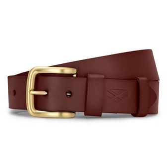 Hoggs of Fife unisex Luxury Leather Belts (Dark Brown) alternative