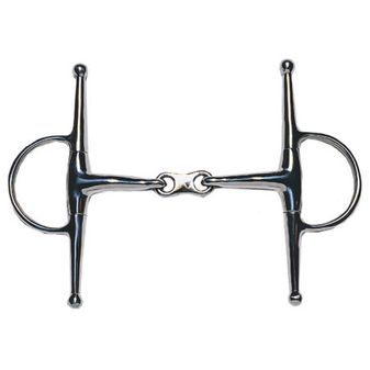 JP Korsteel Stainless Steel French Link Full Cheek Snaffle Bit