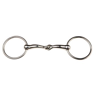 JP Korsteel Stainless Steel Jointed Loose Ring Snaffle Bit