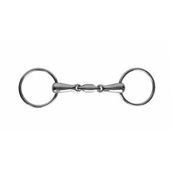JP Korsteel Stainless Steel Oval Link Loose Ring Snaffle Bit