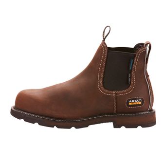 Ariat Men's Chelsea Groundbreaker Waterproof Steel Toe Work Boot (Brown) alternative