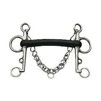 Korsteel Hard Rubber Mullen Mouth Pelham Bit