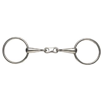 Korsteel Stainless Steel Thin Mouth French Link Loose Ring Snaffle Bit