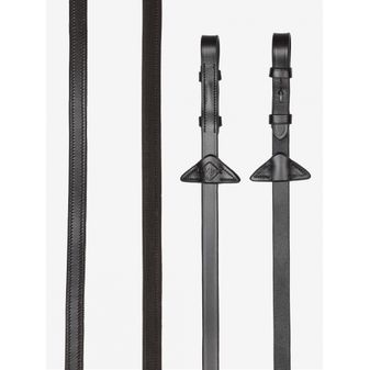 LeMieux Half Rubber Reins (Brown/Silver)