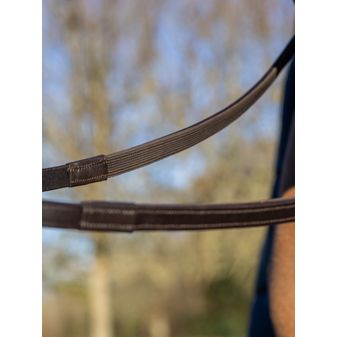 LeMieux Half Rubber Reins (Brown/Silver) alternative