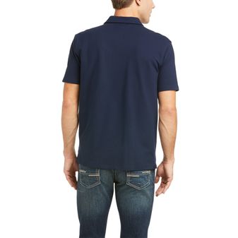 Ariat Men's Medal Polo (Navy) alternative