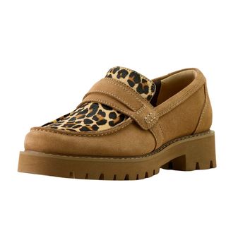 *OUTLET* Ariat Women's Stratford Loafer (Tan Suede/Lepoard)