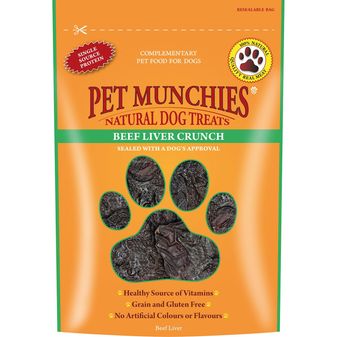 Pet Munchies Natural Dog Treats (Beef Liver Crunch) 90gm
