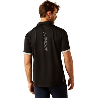 Ariat Mens Bandera Team 1/4 Zip Short Sleeve Polo (Black) alternative