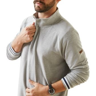 Ariat Mens Portola 1/2 Zip Sweatshirt (Heather Grey) alternative
