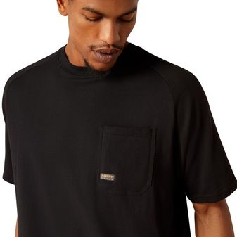 Ariat Mens Rebar Cotton Strong Hardhead T-Shirt (Black) alternative