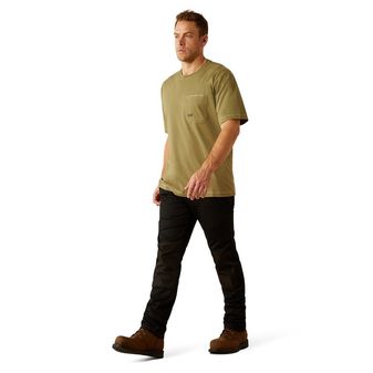 Ariat Mens Rebar Workman T-Shirt (Oil Green) alternative
