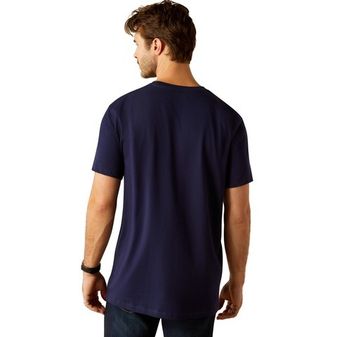 Ariat Mens Vertical Logo T-Shirt (Classic Blue/White) alternative