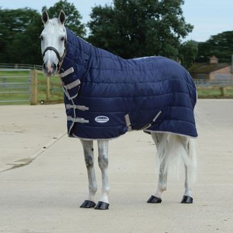 Weatherbeeta ComfiTec 210D Channel Quilt Stable Rug Combo 110g Med/Lite (Navy/Silver) alternative