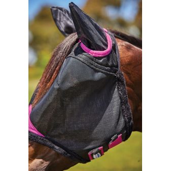 Weatherbeeta Comfitec Deluxe Durable Mesh Mask With Ears (Black/Purple) alternative