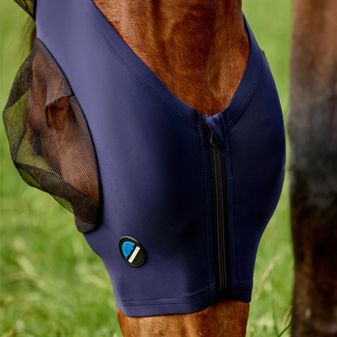 Weatherbeeta ComFiTec Deluxe Stretch Fly Mask With Ears (Navy/Black) alternative