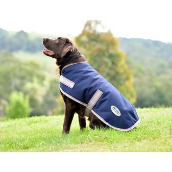 Weatherbeeta Comfitec Essential Dog Coat (Navy/Silver/Red) alternative