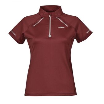 Weatherbeeta Ladies Victoria Premium Short Sleeve Top (Maroon)