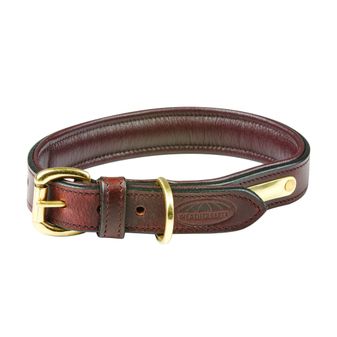 Weatherbeeta Padded Leather Dog Collar (Brown)