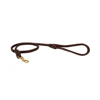 Weatherbeeta Rolled Leather Dog Lead (Brown)